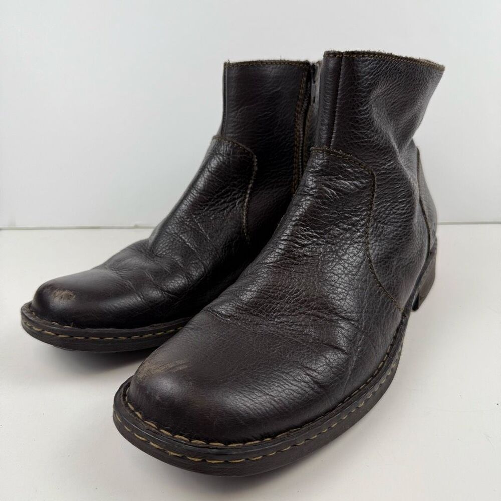 Born Men’s Ward Dark Brown‎ Leather Ankle Boots Size 11.5